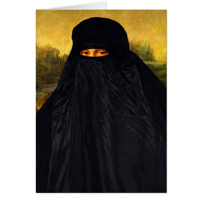 Mona Lisa Hidden Behind Burqa Cards (Front)