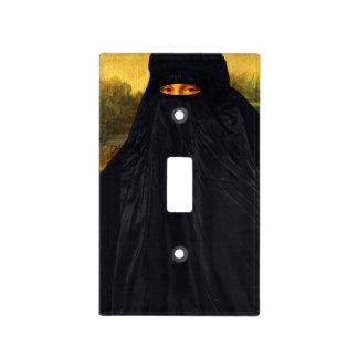 Mona Lisa Hidden Behind Burqa Light Switch Cover