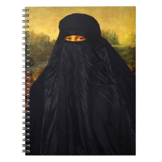 Mona Lisa Hidden Behind Burqa Notebook