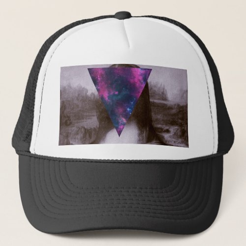 Mona lisa hipster trucker hat