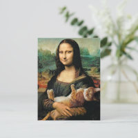 Mona Lisa holding her cat Leonardo da Vinci