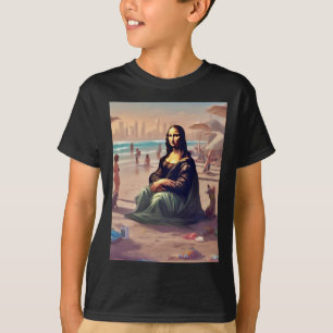 Mona Lisa Holidays In Dubai Sticker T-Shirt