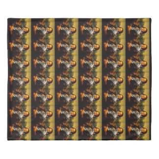 Mona Lisa Hugs A Giraffe Duvet Cover