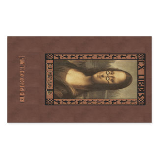 Mona Lisa in Reading Glasses (Personalized) Rectangular Sticker