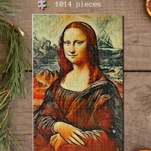 Mona Lisa in warm  colors Jigsaw Puzzle