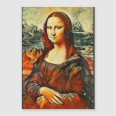 Mona Lisa in warm  colors magnetic  card (Front)