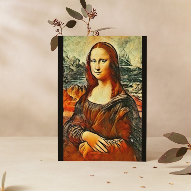 Mona Lisa in warm  colors  Postcard (Creator Uploaded)