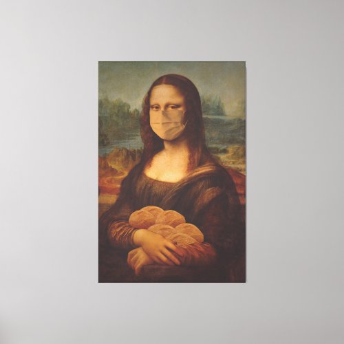 Mona Lisa is the best into 3 part on the wall Canvas Print