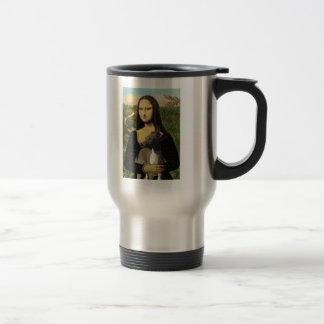Mona Lisa - Italian Greyhound Travel Mug
