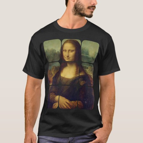 Mona Lisa Italian Renaissance Artist Painting Geom T_Shirt