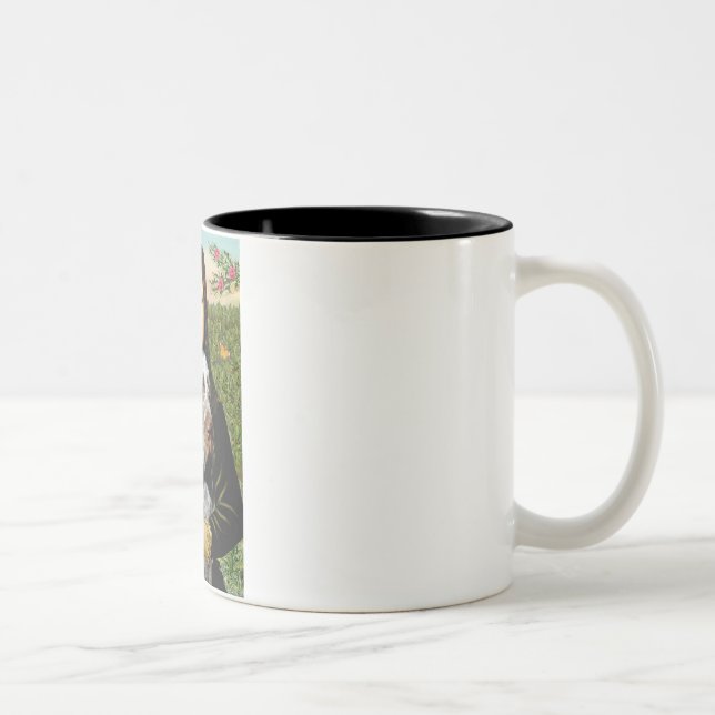 Mona Lisa - Italian Spinone (roan 10) Two-Tone Coffee Mug (Right)