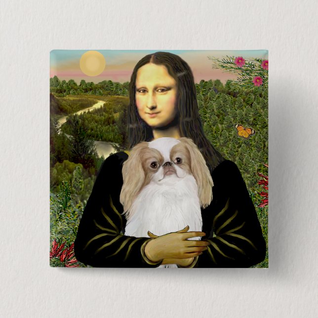 Mona Lisa - Japanese Chin (L1) Button (Front)