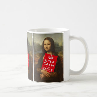 Mona Lisa Keep Calm And Smile Coffee Mug