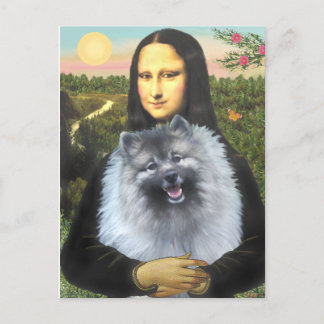 Mona Lisa - Keeshond (F) Postcard