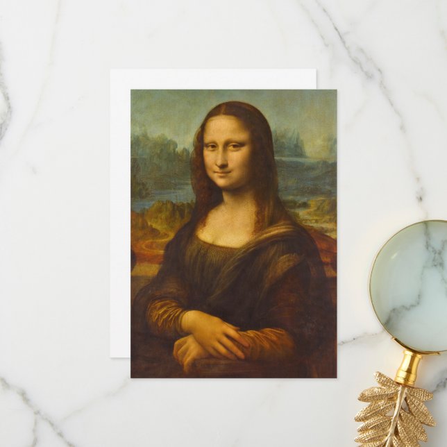 Mona Lisa, La Joconde by Leonardo da Vinci Thank You Card (Front/Back In Situ)