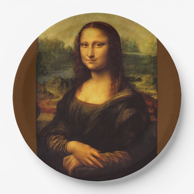Mona Lisa ... Leonardo da Vinci ~ 1503-1517 Paper Plates (Front)
