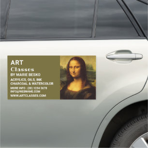 Mona Lisa, Leonardo Da Vinci, Art Classes Car Magnet