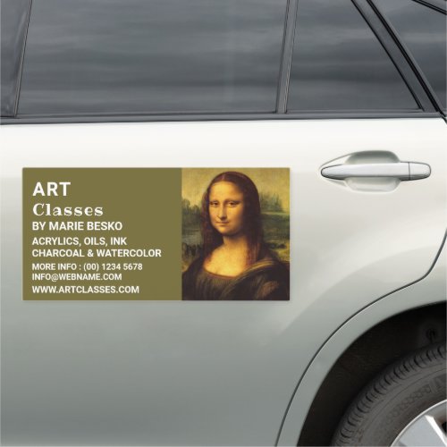 Mona Lisa Leonardo Da Vinci Art Classes Car Magnet