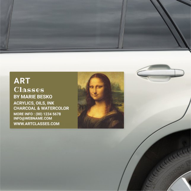 Mona Lisa, Leonardo Da Vinci, Art Classes Car Magnet (In Situ)