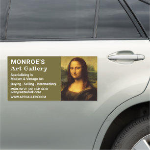 Mona Lisa, Leonardo Da Vinci, Art Dealer, Gallery Car Magnet