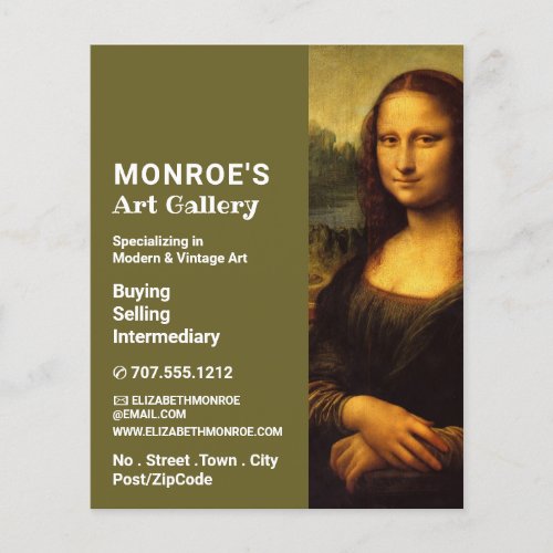 Mona Lisa Leonardo Da Vinci Art Dealer Gallery Flyer