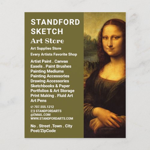 Mona Lisa Leonardo Da Vinci Art Supplies Store Flyer