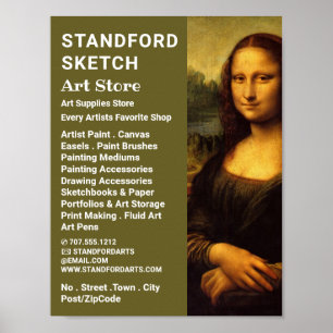 Mona Lisa, Leonardo Da Vinci, Art Supplies Store Poster