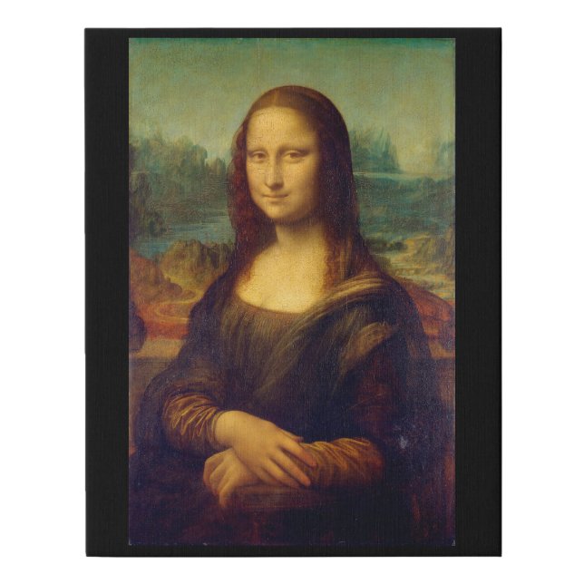 Mona Lisa, Leonardo da Vinci Faux Canvas Print (Front)
