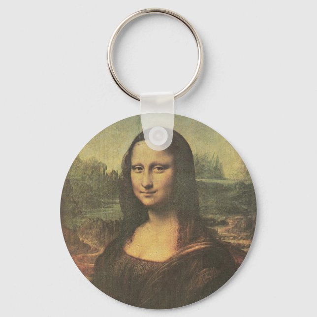 Mona Lisa Leonardo da Vinci Fine Art Keychain (Front)