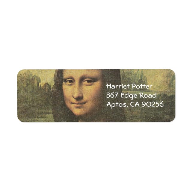 Mona Lisa Leonardo da Vinci Fine Art Label (Front)