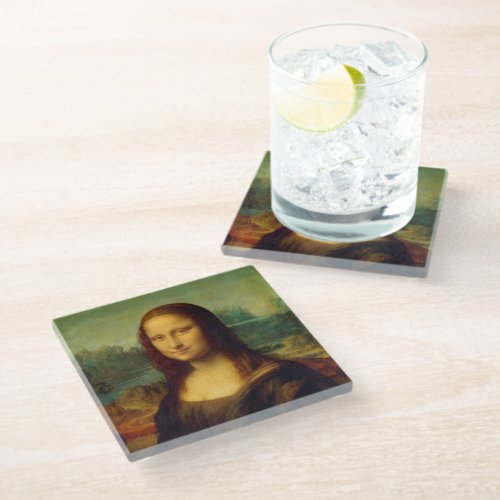 Mona Lisa  Leonardo da Vinci Glass Coaster