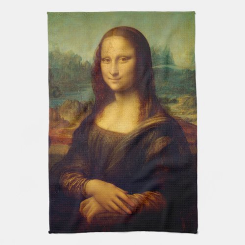 Mona Lisa  Leonardo da Vinci Kitchen Towel