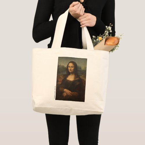 Mona Lisa Leonardo Da Vinci Large Tote Bag