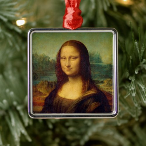 Mona Lisa  Leonardo da Vinci Metal Ornament