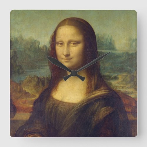 Mona Lisa _ Leonardo da Vinci Square Wall Clock
