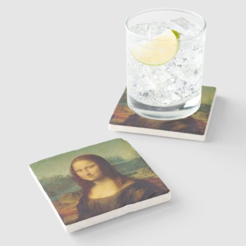 Mona Lisa  Leonardo da Vinci Stone Coaster