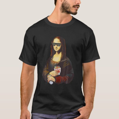 Mona Lisa Leonardo Da Vinci Sunglass Kebab Art Pai T_Shirt