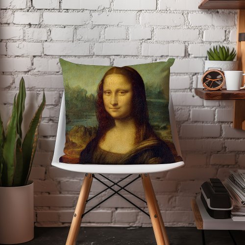 Mona Lisa  Leonardo da Vinci Throw Pillow