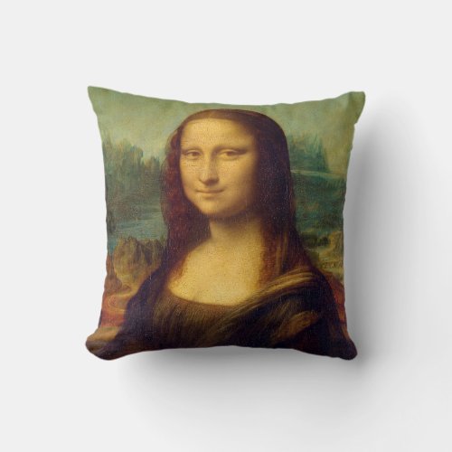 Mona Lisa Leonardo da Vinci Throw Pillow