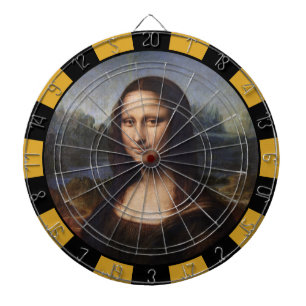 Mona Lisa & Leonardo da Vinci /vintage Italy Dart Board