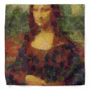 Mona Lisa Lettuce Fine Art Vegan Spoof  Bandana