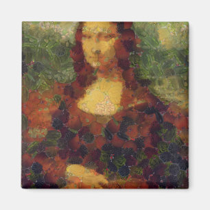 Mona Lisa Lettuce Fine Art Vegan Spoof  Magnet