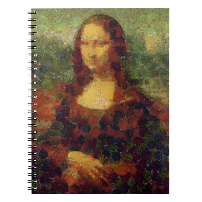Mona Lisa Lettuce Fine Art Vegan Spoof  Notebook (Front)