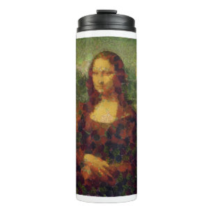 Mona Lisa Lettuce Fine Art Vegan Spoof  Thermal Tumbler