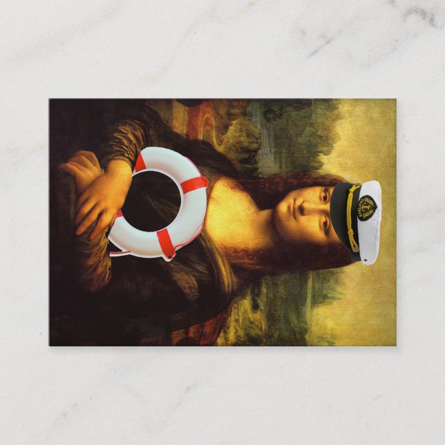 Mona Lisa Loves Boats Business Card (Front)