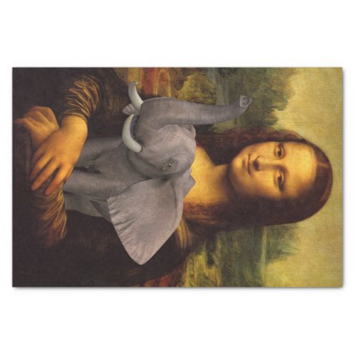 Mona Lisa Loves Elephants Tissue Paper