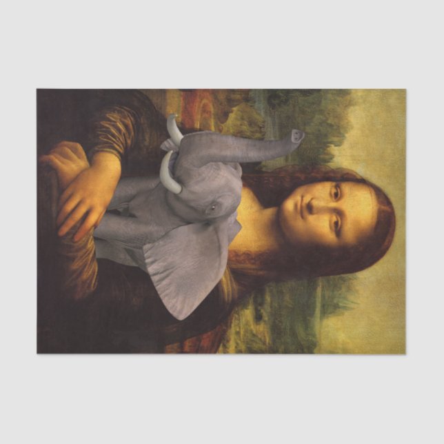 Mona Lisa Loves Elephants Tissue Paper (Front)