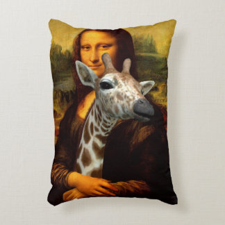 Mona Lisa Loves Giraffes Accent Pillow