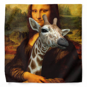 Mona Lisa Loves Giraffes Bandana
