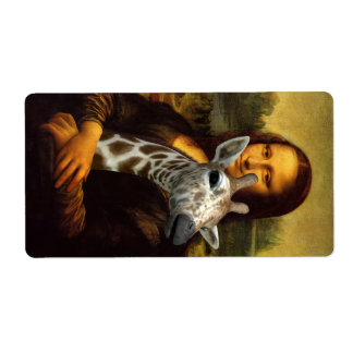 Mona Lisa Loves Giraffes Label